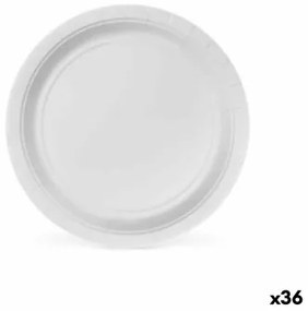 Set di piatti Algon 20 cm Monouso Bianco Cartone (36 Unità)
