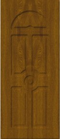 Pannello per porta d'ingresso P087 rivestito in pvc, noce L 92 x H 210.5 cm, Sp 6 mm apertura reversibile