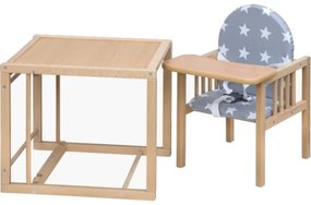 COSING - Seggiolina da pranzo 2 in 1 Viktoria faggio/grigio