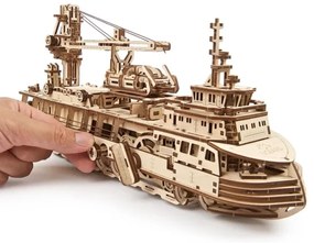 Ugears - 3D puzzle meccanico in legno Nave da ricerca