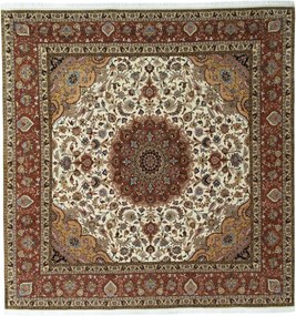 Tabriz Tappeto 250 x 260 Beige (Iran) Annodato A Mano