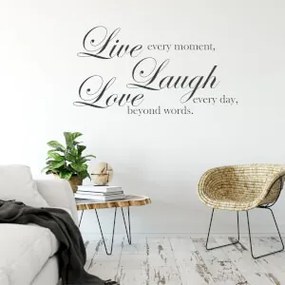 Autoadesivo murale - Live, love, laugh | Inspio