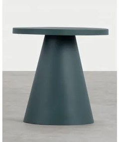 Tavolino Ausiliario Rotondo in Metallo (Ø45,7 cm) Remor Verde - The Masie
