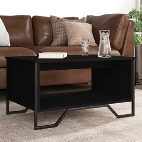 Tavolino Da Salotto Nero 75x51x40 Cm İn Legno Multistrato /