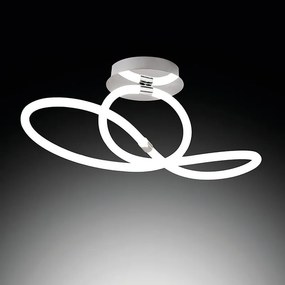 Plafoniera LED Handy cromo IP20 bianco naturale NOVECENTO