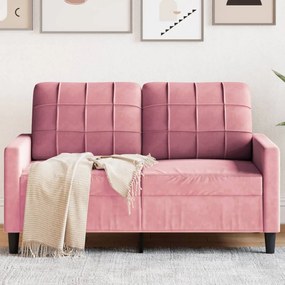 Divano A 2 Posti Rosa 120 Cm İn Velluto /