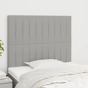 Testiere 2 Pz Grigio Chiaro 100x5x78/88 Cm İn Tessuto /