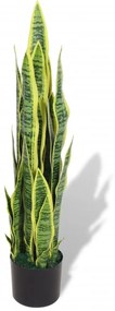 Sansevieria Pianta Artificiale Con Vaso 90 Cm Verde /