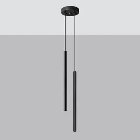 Sollux SL.1304 - Lampadario a sospensione con filo PASTELO 2xG9/8W/230V nero