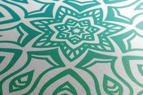 Stampa su tela – Mandala verde acqua