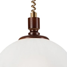 Lampadario a scomparsa RAMONA 1xE27/60W/230V beige/marrone scuro