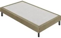 Letto Sommier Piazza e Mezza 140x200 Tortora Rivestito - Resistente fino a 120 Kg per Persona