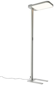 Lampada da terra a luce diurna grigia quadrata con LED e dimmer - Guzo