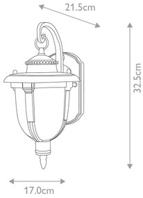 Elstead STL2-S-WB - Applique da esterno ST LOUIS 1xE27/100W/230V IP44