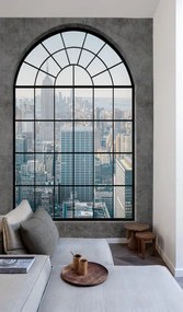 Fotomurale Vista, grigio, azzurro, nero