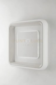 Plafoniera led nurax quadrata bianca interno grigio 45w 6160lm cct ...