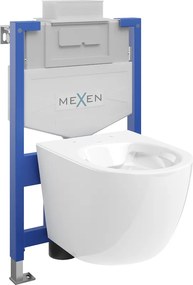 Mexen set a incasso WC telaio Fenix XS-U con vaso WC Lena, bianco lucido - 6853322XX00