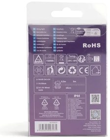 Aigostar - Catena LED esterna 50 LED/8 funzioni 3xAA 5,3m IP44 multicolore