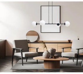 Lampadario a sospensione con filo FIRA 4xE27/60W/230V nero