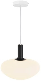 Nordlux - Lampadario a cavo ALTON 1xE27/60W/230V bianco/nero/ottone