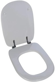 Daikin - Copriwater in mdf, serie Tesi della Ideal Standard, Bianco con cerniere in ottone cromato.