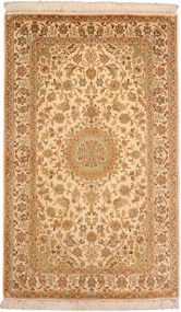 Cashmere Silk Tappeto 80 x 130 Beige (Indian) Annodato A Mano