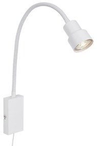 Applique Moderna Tusi Metallo Bianco 1 Luce Gu10 3000K