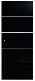 Anta per porta scorrevole ARTENS Miami in cristallo nero L 86 x H 215 cm reversibile