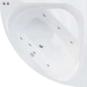 Vasca idromassaggio angolare BRISA CONFORT bianco 130 x 130 cm 6 bocchette SANYCCES