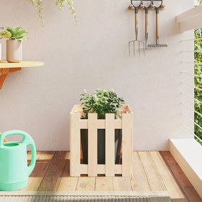 Fioriera Giardino Design A Recinzione 40x40x40 Cm Massello Pino /