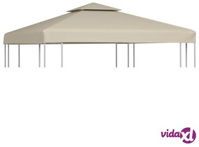 vidaXL Telo di Ricambio per Gazebo 310g/m² Beige 3x3m
