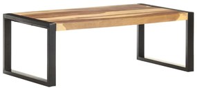 Tavolino 110x60x40 cm in legno massello con finitura sheesham