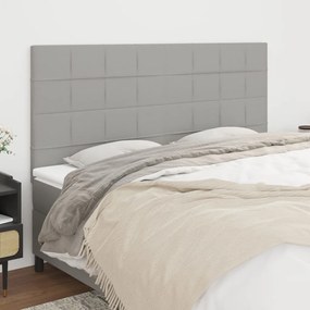 Testiere 4 Pz Grigio Chiaro 100x5x78/88 Cm İn Tessuto /