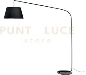 Piantana enjoy nera 1 luce attacco e27 150x45x180cm con paralume in...