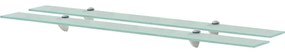 Mensole Galleggianti 2 Pz İn Vetro 100x10 Cm 8 Mm /