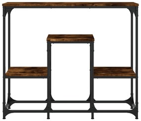 Tavolo consolle rovere fumo 89,5x28x76 cm legno multistrato