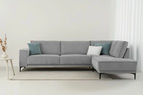 Divano angolare grigio (con penisola a destra/a L) Copenhagen – Scandic