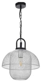 ONLI - Lampadario a sospensione con catena ZAIR 1xE27/22W/230V nero/argento