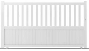 Cancello manuale scorrevole Zorn GARDENGATE in alluminio bianco, reversibile, L 300 x H 140.6 cm, serratura manuale
