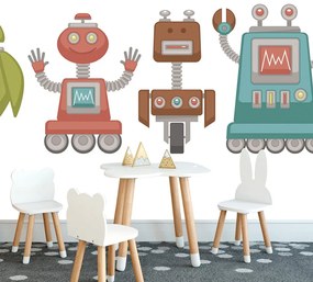 Carta da parati autoadesiva – Famiglia di robot