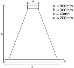 Lampadario a sospensione con filo LED dimmerabile LED/55W/230V 3000-6500K + telecomando