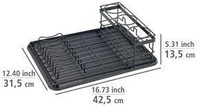 WENKO 54798100 - Scolapiatti AMY 42,5x31,5 cm nero