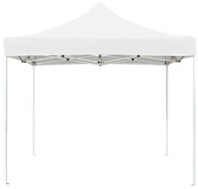 Gazebo Professionale Pieghevole Alluminio 2x2 m Bianco