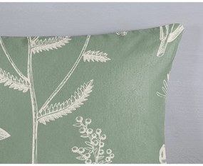 Set lenzuola letto matrimoniale verde in flanella 200x220 cm Herbs - Good Morning