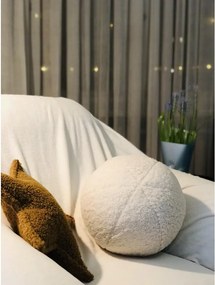 Cuscino per divano da bambini color crema con rivestimento in bouclé Ball – Wigiwama