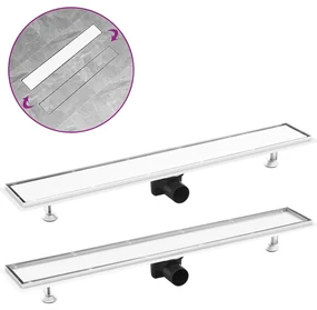 Scarico Doccia 2-in-1 Con Copertura 83x14 Cm İn Acciaio Inox /
