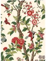 GP & J Baker Carta da parati Eldon - Red/ Green