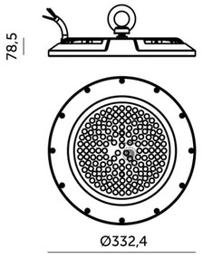 LED Luce tecnica per impieghi gravosi GRAZA HIGHBAY LED/200W/230V 4000K IP65
