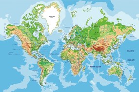 Carta da parati – Mappa del mondo classica