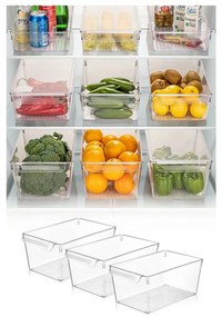 Organizer da frigo in plastica 3 pezzi - Hermia